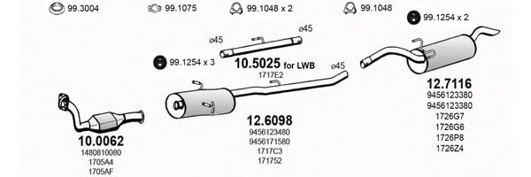ASSO ART2962 Exhaust System